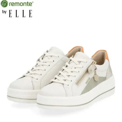 Remonte by ELLE Sneaker Leder creme glitzer S14 D1C01-81