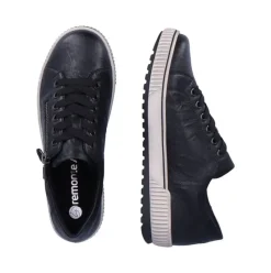 Remonte Damen Schnürer Sneaker Leder TEX- Membrane schwarz S22 D0700-00