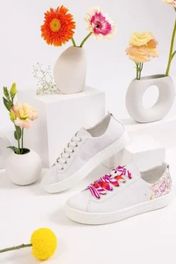 Remonte Damen Sneaker bunte Schnürsenkel weiß S12 D0900-82