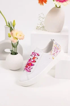 Remonte Damen Sneaker bunte Schnürsenkel weiß S12  D0900-82