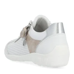Remonte Damen Sneaker Leder Wechselfußbett metallic weiß S14 R3411-81