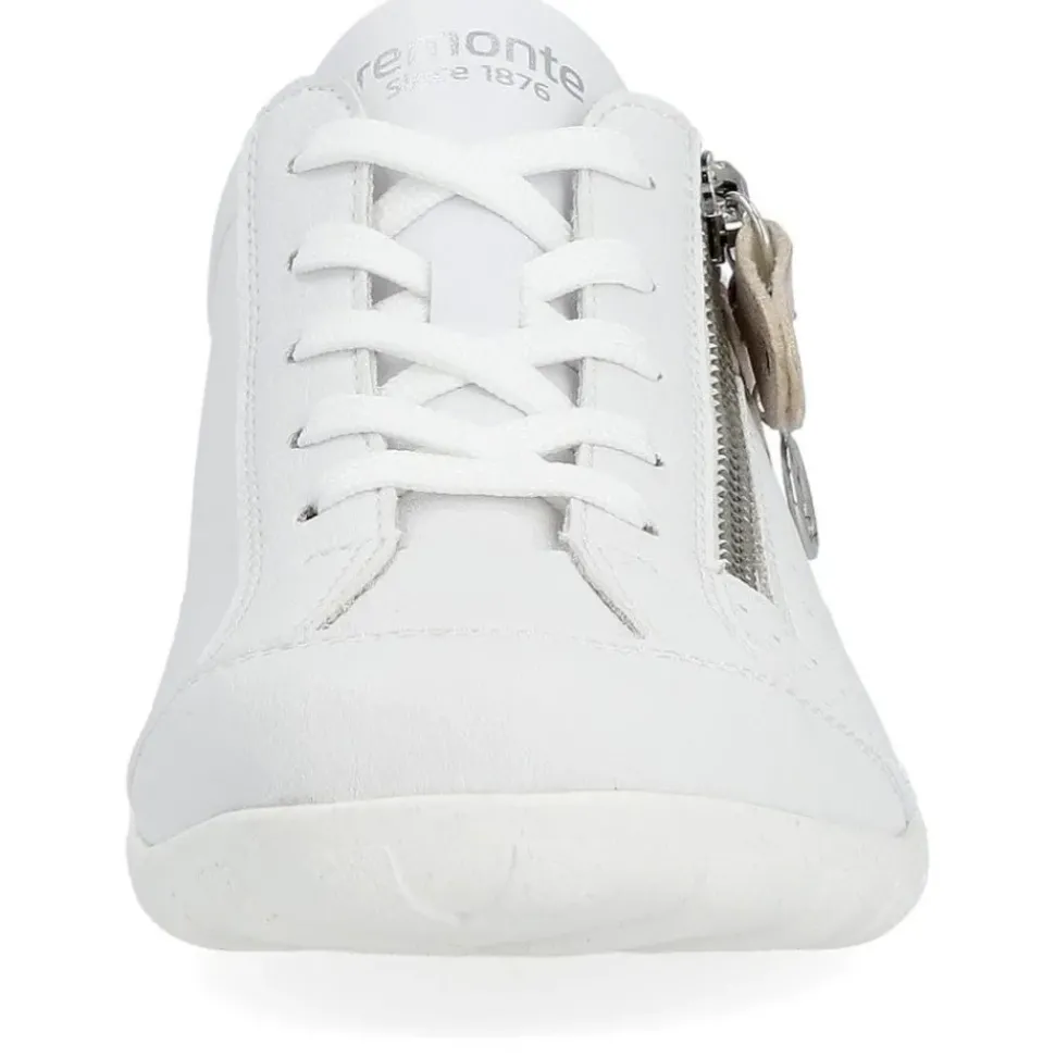 Remonte Damen Sneaker Leder Wechselfußbett metallic weiß S14 R3411-81
