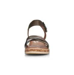 Remonte Sandale Leder Kork Klettverschluss grün D3057-54