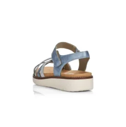 Remonte Sandale Metallic Klettverschluss blau silber D2058-12