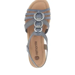 Remonte Sandale Schlupf Gummizug blau S14 R3605-12