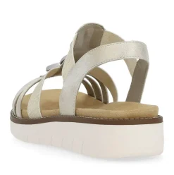 Remonte Sandale Wechselfußbett Schlupf Gummizug beige S14 D2073-60