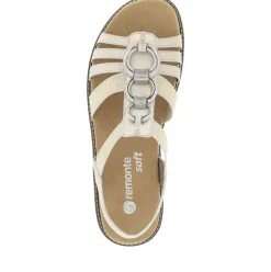 Remonte Sandale Wechselfußbett Schlupf Gummizug beige S14 D2073-60