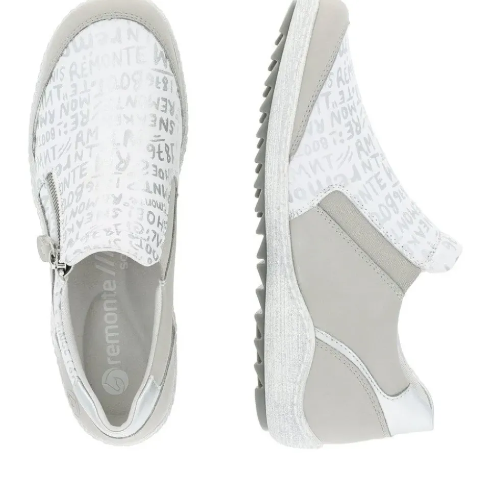 Remonte Slipper Wechselfußbett weiß silber S14 R1428-80