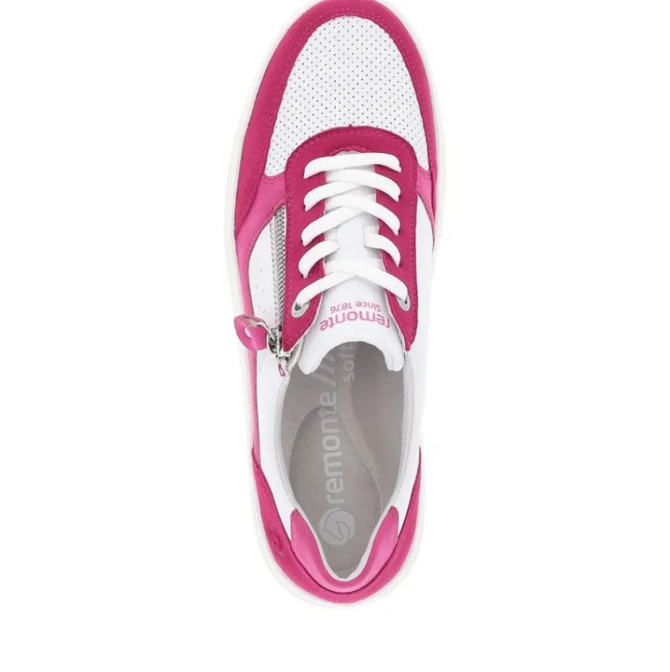Remonte Sneaker Leder Reißverschluss pink fuchsia S14 D1C00-81