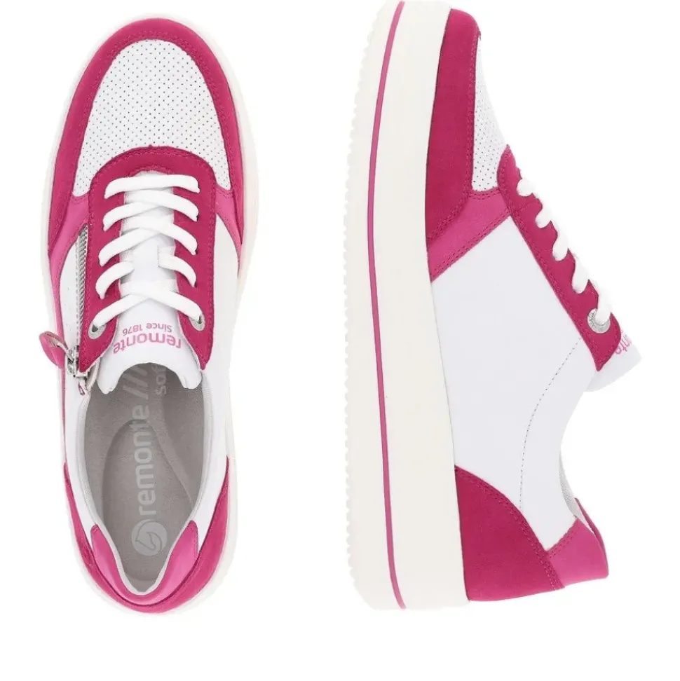 Remonte Sneaker Leder Reißverschluss pink fuchsia S14 D1C00-81