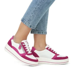 Remonte Sneaker Leder Reißverschluss pink fuchsia S14 D1C00-81