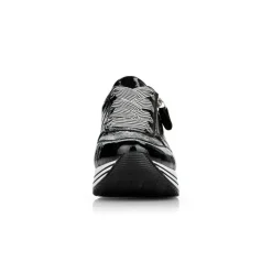 Remonte Sneaker Leder Reißverschluss schwarz softfoam D1302-02
