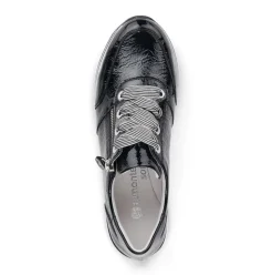 Remonte Sneaker Leder Reißverschluss schwarz softfoam D1302-02