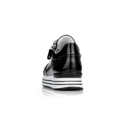 Remonte Sneaker Leder Reißverschluss schwarz softfoam D1302-02