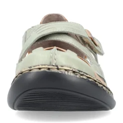 Rieker Antistress Damen Ballerina Klettverschluss Riemchen grün S13 46368-52