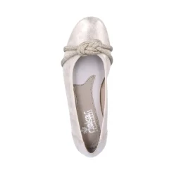 Rieker Antistress Damen Ballerina Knoten- Detail gold S13 L9368-60