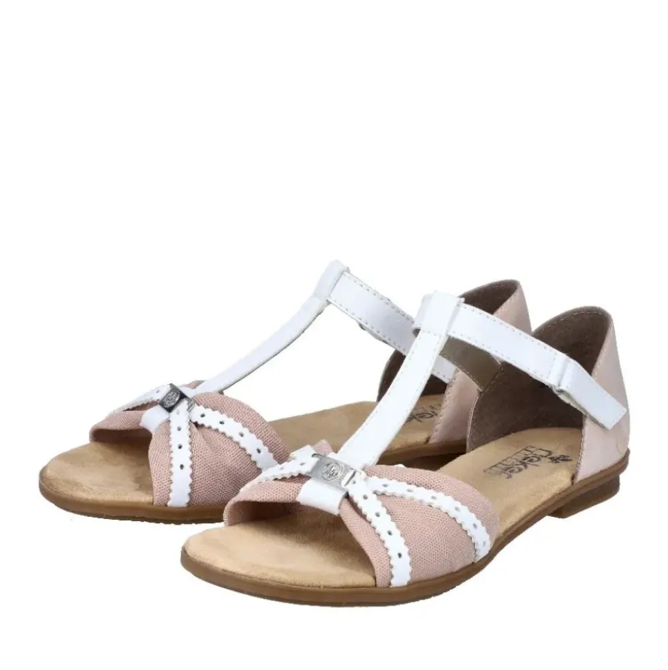 Rieker Antistress Damen Riemchensandalette Fersenkappe rosa S12 64250-92