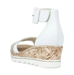 Rieker Antistress Damen Sandalette Keilabsatz Zierschnalle weiß S13 67191-80