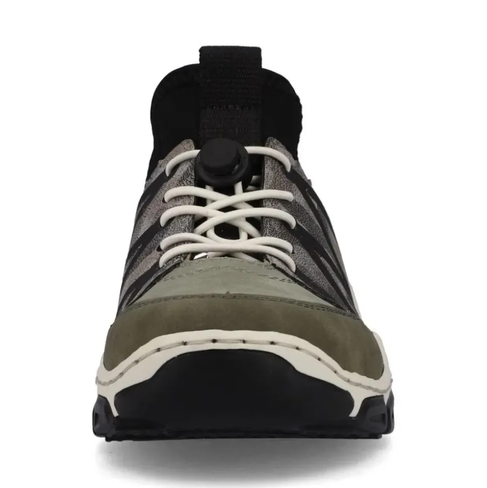 Rieker Antistress Damen Schlupfschuh Slipper sportlich Schnellschnürung grün S13 L0657-54