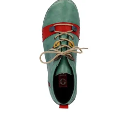 Rieker Antistress Damen Schnürschuh mehrfarbige Ösen grün S23  52507-52