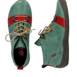 Rieker Antistress Damen Schnürschuh mehrfarbige Ösen grün S23  52507-52