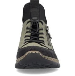 Rieker Antistress Damen Slipper High  Schnellschnürung grün S24 N32G3-54