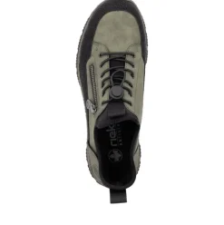 Rieker Antistress Damen Slipper High  Schnellschnürung grün S24 N32G3-54