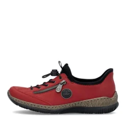 Rieker Antistress Damen Slipper Schnellschnürung rot S24 N3267-33