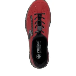 Rieker Antistress Damen Slipper Schnellschnürung rot S24 N3267-33