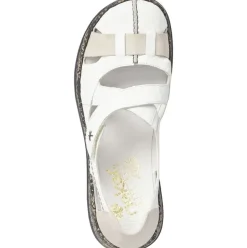 Rieker Antistress Damen Slipper  Riemchenschuh Sandale  Leder Klettverschluss weiß S12 46367-80