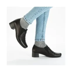 Rieker Antistress Damen Slipper Trotteur Leder Blockabsatz schwarz S23 41657-00