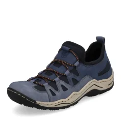 Rieker Antistress Damen Slipper sportlich herausnehmbarer Decksohle blau S13 L0546-14