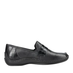 Rieker Antistress Damen Slipper Schlupfschuh Leder schwarz S22  L1752-00