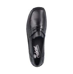 Rieker Antistress Damen Slipper Schlupfschuh Leder schwarz S22  L1752-00