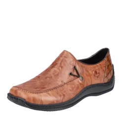 Rieker Antistress Damen Slipper Schlupfschuh Leder braun S22 L1750-22