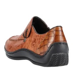 Rieker Antistress Damen Slipper Schlupfschuh Leder braun S22 L1750-22