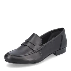 Rieker Antistress Damen Slipper Loafer elegant Leder schwarz S13 51954-01