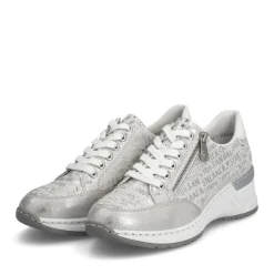 Rieker Antistress Damen Sneaker Keilabsatz Wechselfußbett grau S14 N4316-90