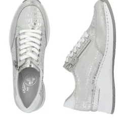 Rieker Antistress Damen Sneaker Keilabsatz Wechselfußbett grau S14 N4316-90