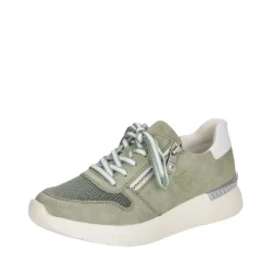 Rieker Antistress Damen Sneaker Reißverschluss Wechselfußbett grün S12  N4730-52