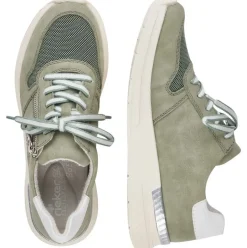 Rieker Antistress Damen Sneaker Reißverschluss Wechselfußbett grün S12  N4730-52