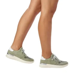 Rieker Antistress Damen Sneaker Reißverschluss Wechselfußbett grün S12  N4730-52