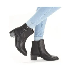 Rieker Antistress Damen Stiefelette Leder komfortweite schwarz S23  70150-00