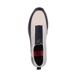 Rieker Antistress Damen Stiefelette sportlich Keilabsatz Neopren- Schaft Reißverschluss beige S22 N6352-60