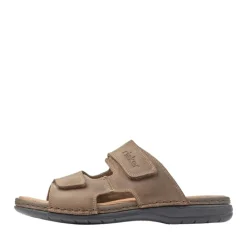 Rieker Antistress Herren Pantolette Klettverschluss Leder braun S12  25592-25