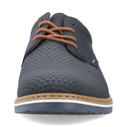 Rieker Antistress Herren Schnürschuh Extraweite grafisches Muster blau S13 16504-16