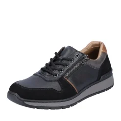 Rieker Antistress Herren Schnürhalbschuh Sneaker Wechselfußbett schwarz S22 B9050-00
