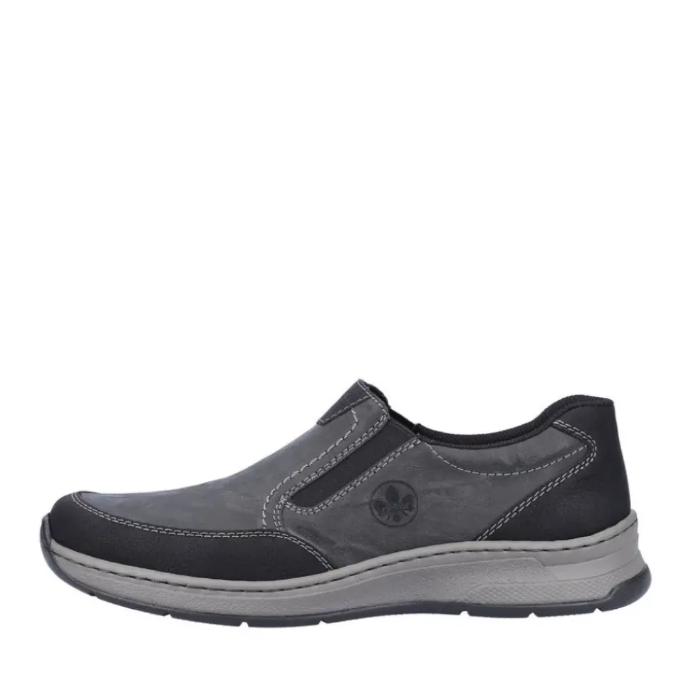 Rieker Antistress Herren Slipper Schlupfschuh Extraweite Wechselfußbett schwarz S23 14362-00
