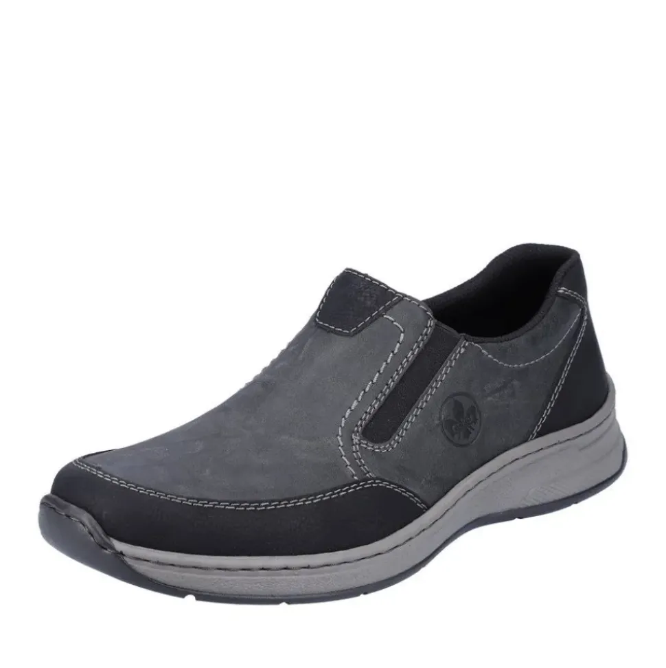 Rieker Antistress Herren Slipper Schlupfschuh Extraweite Wechselfußbett schwarz S23 14362-00