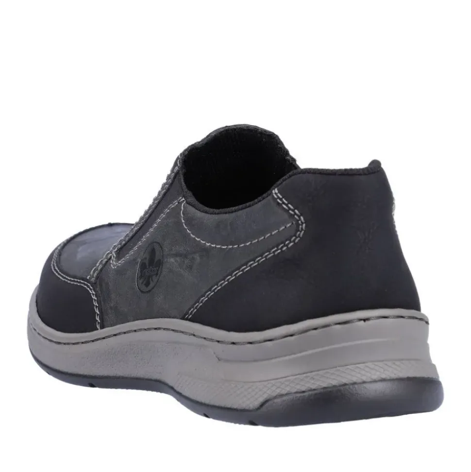 Rieker Antistress Herren Slipper Schlupfschuh Extraweite Wechselfußbett schwarz S23 14362-00